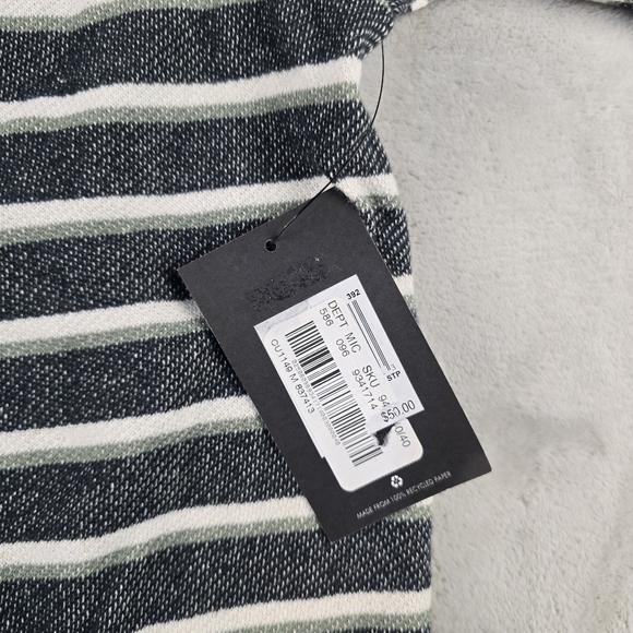 NWT Hurley Pullover Hoodie Mens Medium Striped Blue Green White New - Picture 6 of 10